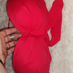 Bathing suit top adjustable/removal strap